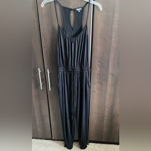 black sleeveless jumpsuit